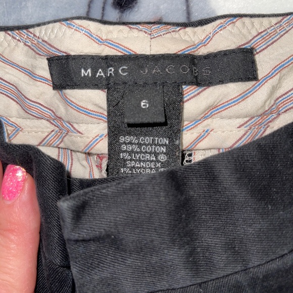 MARC JACOBS Khaki Chino Women's Black stretch Pants Trouser 6 - Picture 2 of 12